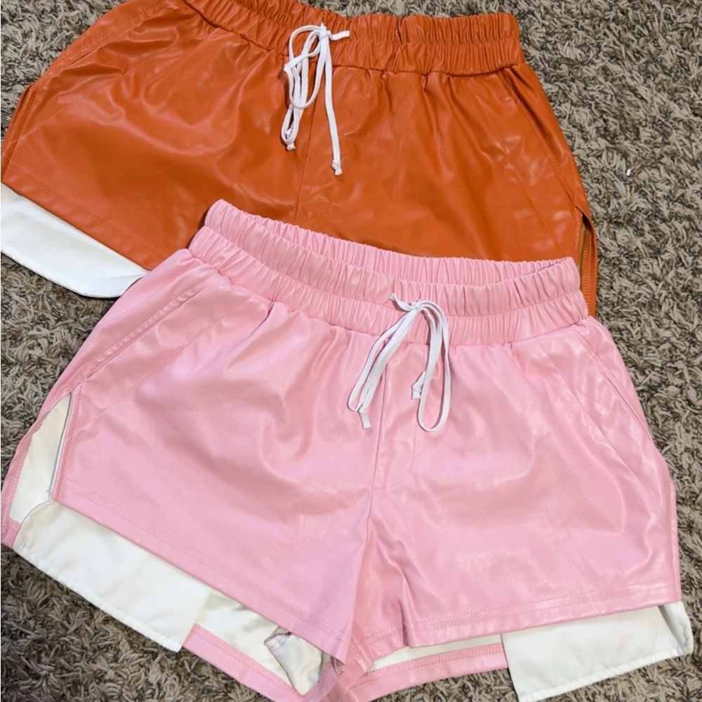 Stylish Pink and Orange Women's Shorts